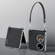 For Huawei P50 Pocket / Pocket S SULADA Skin Feel Liquid Leather Phone Case with Strap(Black) - free shipping - PMC TechLife - Order now!