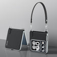 For Huawei nova Flip SULADA Skin Feel Liquid Leather Phone Case with Strap(Black) - free shipping - PMC TechLife - Order now!