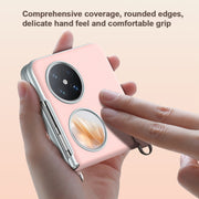 For Huawei Pocket 2 SULADA Skin Feel Liquid Leather Phone Case with Strap(White)