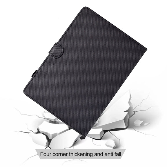 For Lenovo Tab M11 / Xiaoxin Pad 2024 Solid Color Fiber Texture Smart Tablet Leather Case(Black)
