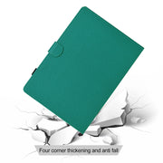 For Lenovo Tab P12 Solid Color Fiber Texture Smart Tablet Leather Case(Lake Green)