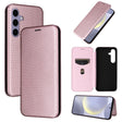 For Samsung Galaxy S25+ 5G Carbon Fiber Texture Flip Leather Phone Case(Pink) - Galaxy S25+ 5G Cases by PMC Jewellery | Online Shopping South Africa | PMC Jewellery | Buy Now Pay Later Mobicred