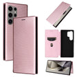For Samsung Galaxy S25 Ultra 5G Carbon Fiber Texture Flip Leather Phone Case(Pink) - Galaxy S25 Ultra 5G Cases by PMC Jewellery | Online Shopping South Africa | PMC Jewellery | Buy Now Pay Later Mobicred