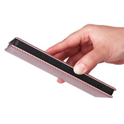 For Samsung Galaxy S25 Ultra 5G Carbon Fiber Texture Flip Leather Phone Case(Pink)