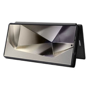 For Samsung Galaxy S25 Ultra 5G Carbon Fiber Texture Flip Leather Phone Case(Black)