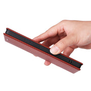 For Samsung Galaxy S25 Ultra 5G Carbon Fiber Texture Flip Leather Phone Case(Brown)