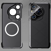 For Huawei Pura 70 Pro Borderless Upshrink Camera Protection Magnetic Phone Case(Black)