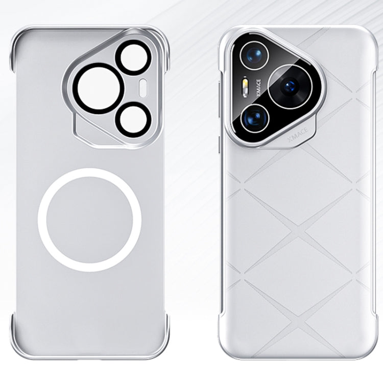 For Huawei Pura 70 Borderless Upshrink Camera Protection Magnetic Phone Case(Silver) - free shipping - PMC Jewellery - Order now!