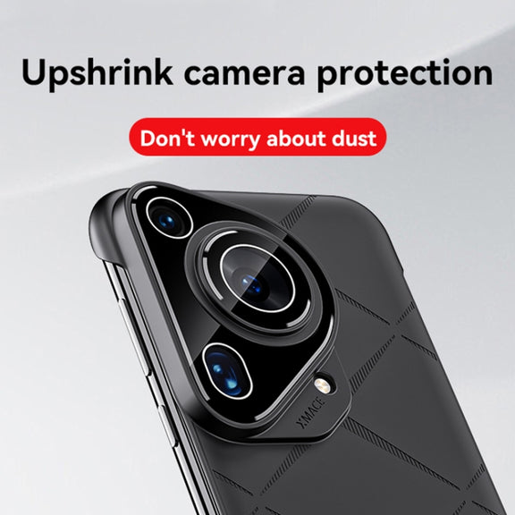 For Huawei Pura 70 Pro Borderless Upshrink Camera Protection Magnetic Phone Case(Black)
