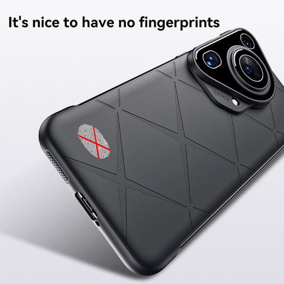 For Huawei Pura 70 Pro Borderless Upshrink Camera Protection Magnetic Phone Case(Black)