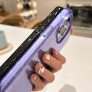 For iPhone 16 Pro Glitter Powder TPU Hybrid PC Phone Case(Transparent)