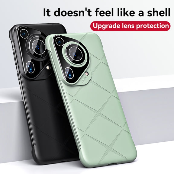 For Huawei Pura 70 Borderless Upshrink Camera Protection Phone Case(Brown)