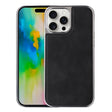 For iPhone 16 Pro Max Electroplated Side PU Hybrid TPU MagSafe Phone Case(Black) - iPhone 16 Pro Max Cases by PMC TechLife | Online Shopping South Africa | PMC TechLife | Buy Now Pay Later Mobicred