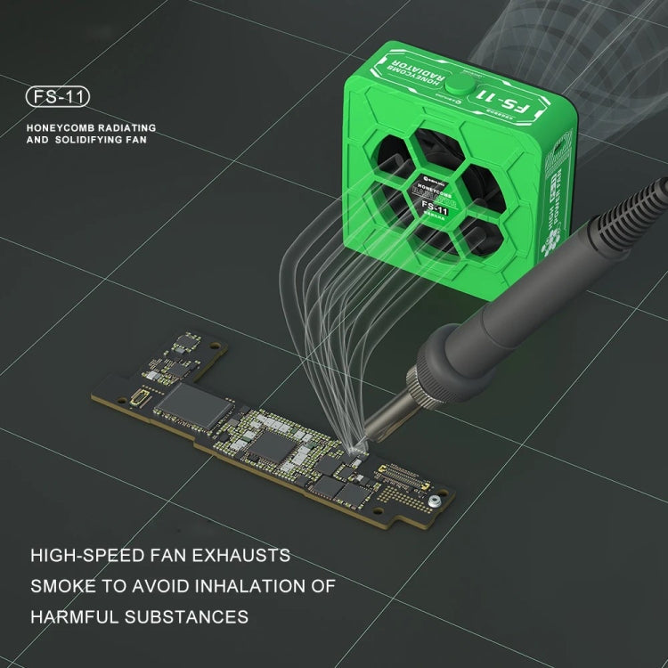 Mijing FS-11 Cooling + UV Curing + Smoke Extraction Honeycomb Radiating Fan(Black) - Others by MIJING | Online Shopping South Africa | PMC TechLife | Buy Now Pay Later Mobicred