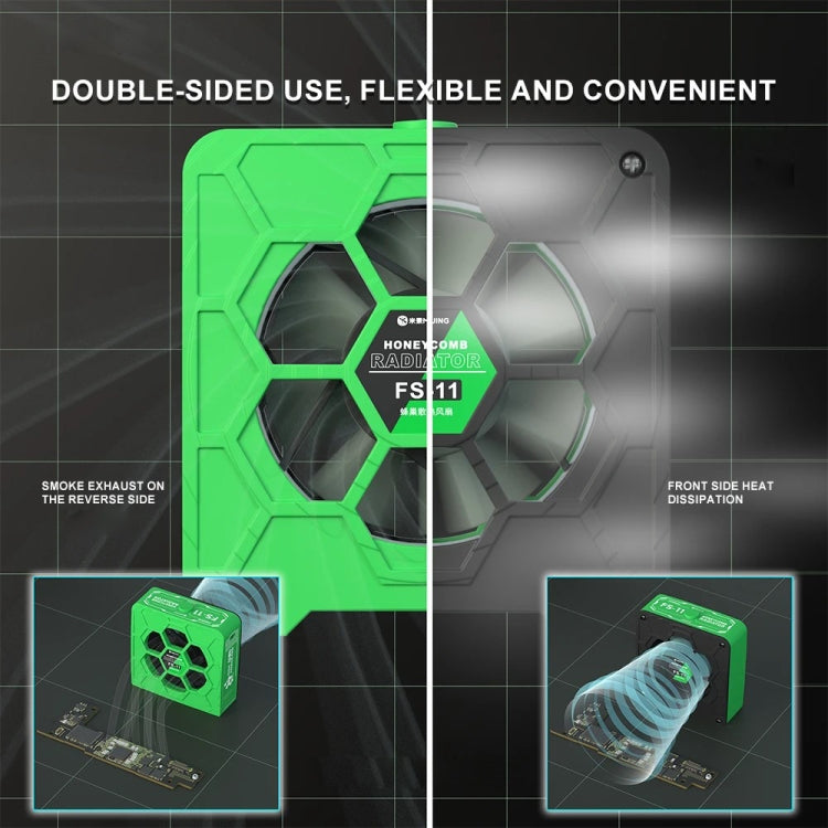 Mijing FS-11 Cooling + UV Curing + Smoke Extraction Honeycomb Radiating Fan(Black) - Others by MIJING | Online Shopping South Africa | PMC TechLife | Buy Now Pay Later Mobicred