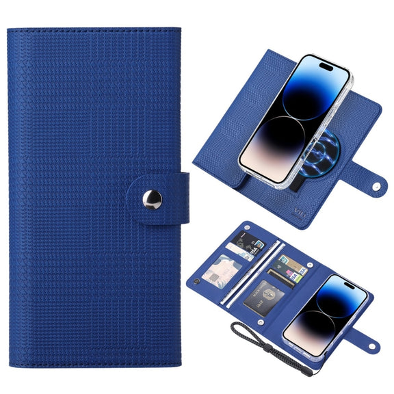 For iPhone 14 Pro ViLi GHA-C Series RFID MagSafe Magnetic Flip Leather Phone Case(Blue)