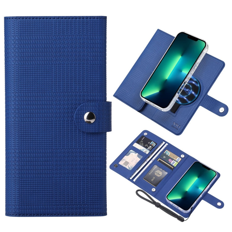 For iPhone 13 Pro Max ViLi GHA-C Series RFID MagSafe Magnetic Flip Leather Phone Case(Blue) - free shipping - PMC Jewellery - Order now!