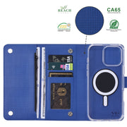 For iPhone 16 Pro ViLi GHB-C Series RFID MagSafe Magnetic Flip Leather Phone Case(Blue)