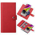 For iPhone 14 Plus ViLi GHB-C Series RFID MagSafe Magnetic Flip Leather Phone Case(Red) - iPhone 14 Plus Cases by ViLi | Online Shopping South Africa | PMC TechLife | Buy Now Pay Later Mobicred