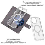 For iPhone 14 Pro Max ViLi GHB-C Series RFID MagSafe Magnetic Flip Leather Phone Case(Grey)