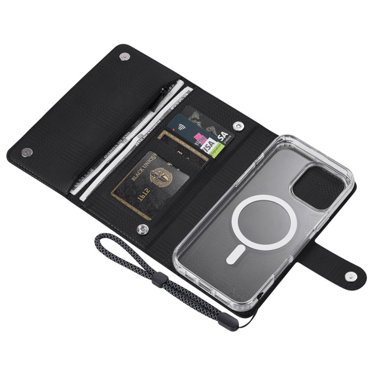 For iPhone 13 Pro ViLi GHB-C Series RFID MagSafe Magnetic Flip Leather Phone Case(Black) - free shipping - PMC Jewellery - Order now!