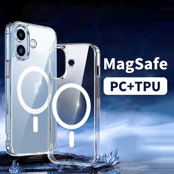 For iPhone 16 ViLi MAG-C Series MagSafe Magnetic PC + TPU Phone Case(Transparent)