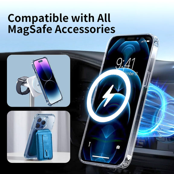 For iPhone 15 Pro Max ViLi MAG-C Series MagSafe Magnetic PC + TPU Phone Case(Transparent)