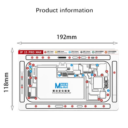 For iPhone 15 Plus MaAnt Double-sided Screw Positioning Flexible Soft Magnetic Pad - Magnetic Screws Mat by MaAnt | Online Shopping South Africa | PMC Jewellery | Buy Now Pay Later Mobicred