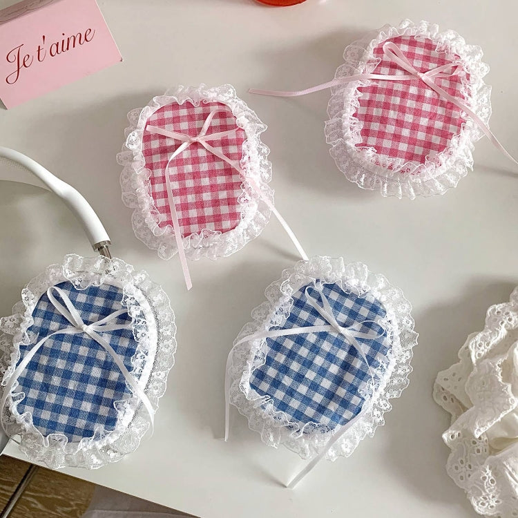 For Apple AirPods Max Headphones Lattice Lace Protective Case(Pink) - For AirPods Max by PMC Jewellery | Online Shopping South Africa | PMC Jewellery | Buy Now Pay Later Mobicred
