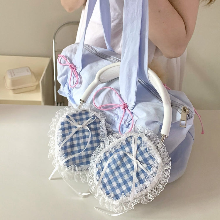 For Apple AirPods Max Headphones Lattice Lace Protective Case(Blue) - For AirPods Max by PMC Jewellery | Online Shopping South Africa | PMC Jewellery | Buy Now Pay Later Mobicred