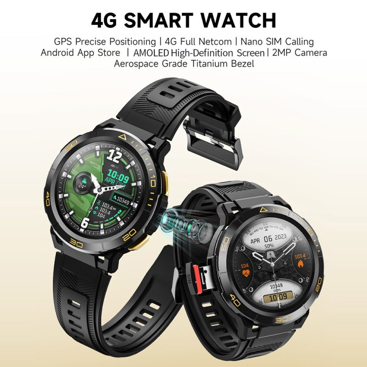 LEMFO Z1 1.43 inch AMOLED Screen Smart Watch, 4G Network Android 8.1 2GB+16GB, Eurasian Version(Black) - free shipping - PMC TechLife - Order now!