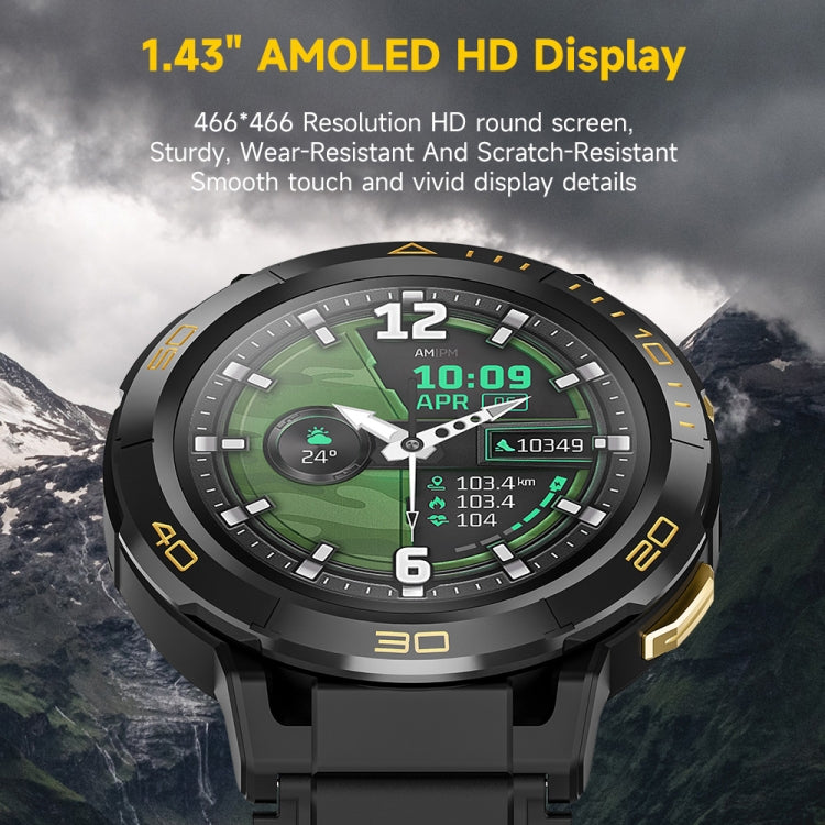 LEMFO Z1 1.43 inch AMOLED Screen Smart Watch, 4G Network Android 8.1 2GB+16GB, Eurasian Version(Black) - free shipping - PMC TechLife - Order now!