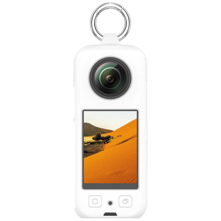For Insta 360 X4 Portable Silicone Protective Case(White) - Case & Bags by PMC TechLife | Online Shopping South Africa | PMC TechLife | Buy Now Pay Later Mobicred