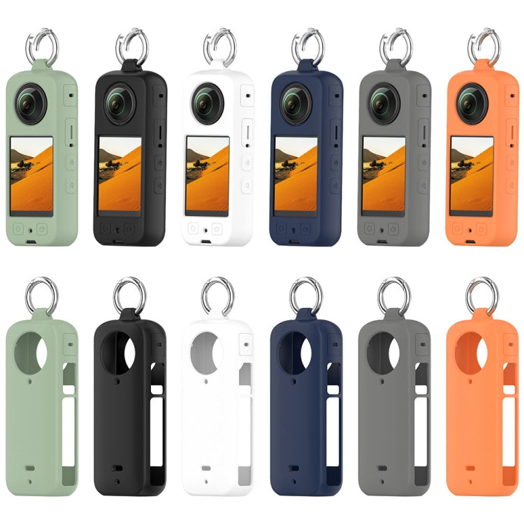 For Insta 360 X4 Portable Silicone Protective Case(Midnight Blue)