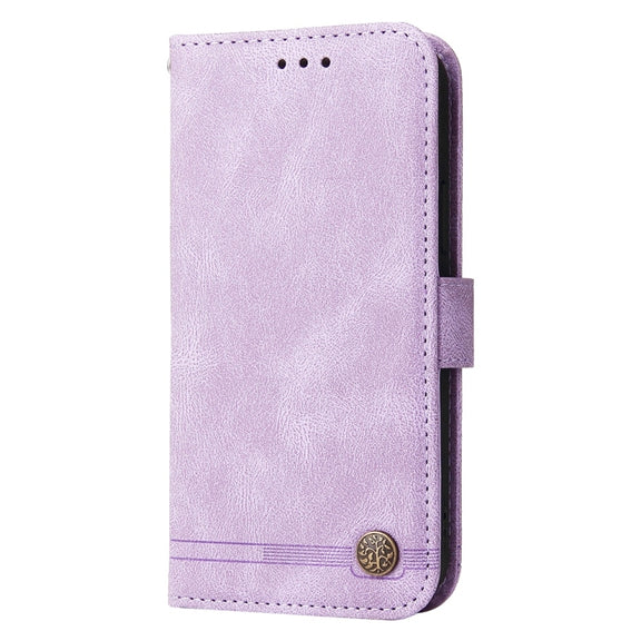 For Redmi K70 Ultra Skin Feel Life Tree Metal Button Leather Phone Case(Purple)
