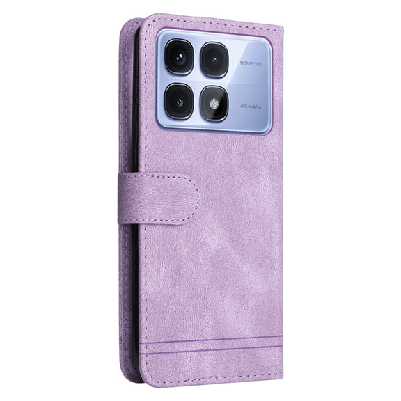 For Redmi K70 Ultra Skin Feel Life Tree Metal Button Leather Phone Case(Purple)