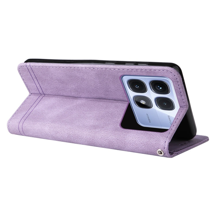 For Redmi K70 Ultra Skin Feel Life Tree Metal Button Leather Phone Case(Purple)