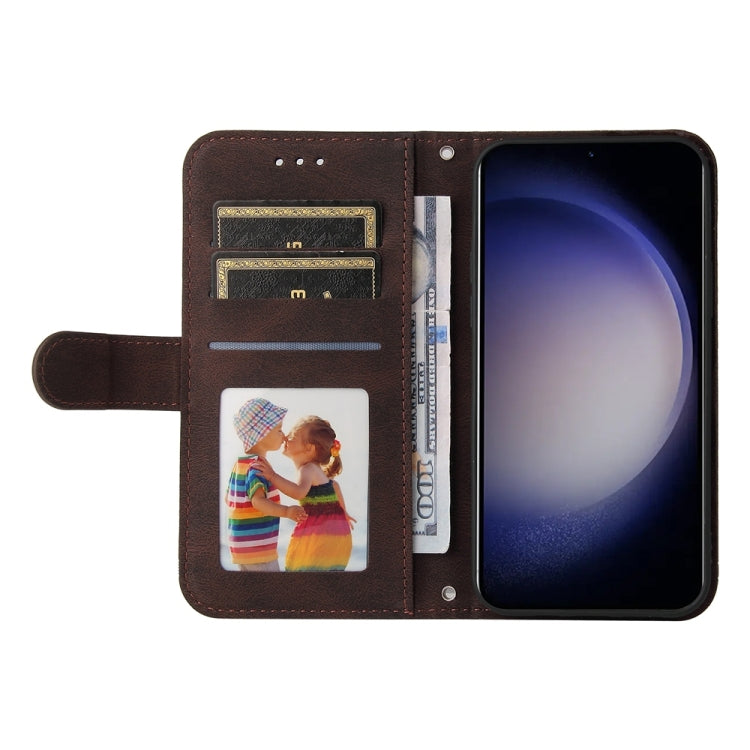 For Samsung Galaxy S25 5G Skin Feel Life Tree Metal Button Leather Phone Case(Brown) - Galaxy S25 5G Cases by PMC Jewellery | Online Shopping South Africa | PMC Jewellery | Buy Now Pay Later Mobicred