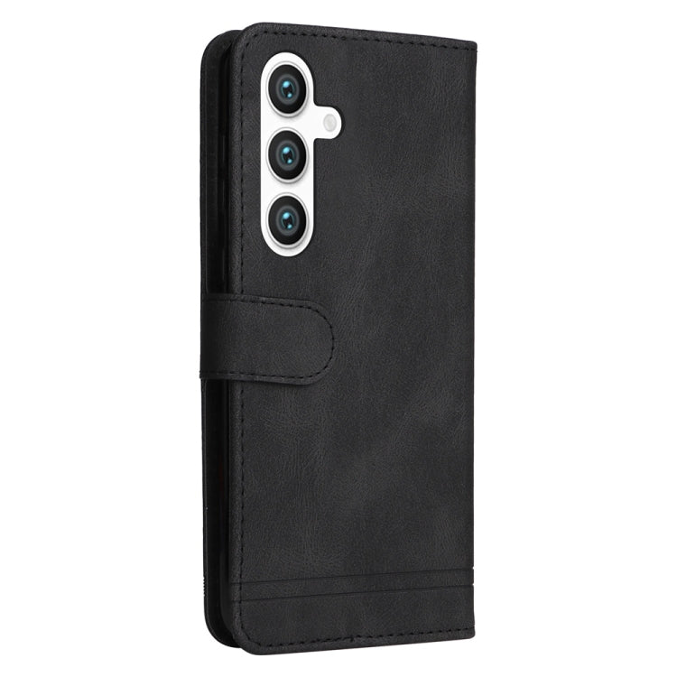 For Samsung Galaxy S25 5G Skin Feel Life Tree Metal Button Leather Phone Case(Black) - Galaxy S25 5G Cases by PMC Jewellery | Online Shopping South Africa | PMC Jewellery | Buy Now Pay Later Mobicred