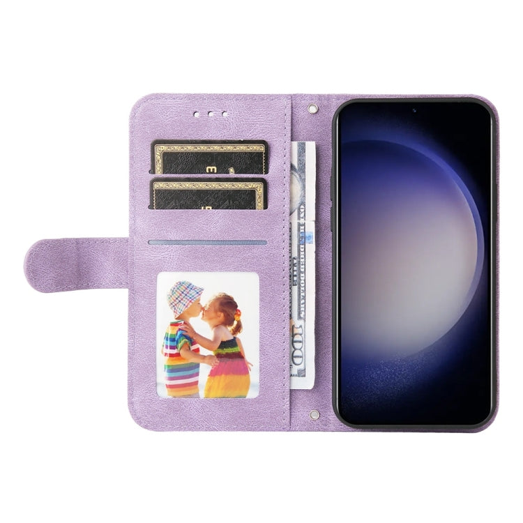 For Samsung Galaxy S25+ 5G Skin Feel Life Tree Metal Button Leather Phone Case(Purple) - Galaxy S25+ 5G Cases by PMC Jewellery | Online Shopping South Africa | PMC Jewellery | Buy Now Pay Later Mobicred