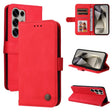 For Samsung Galaxy S25 Ultra 5G Skin Feel Life Tree Metal Button Leather Phone Case(Red) - Galaxy S25 Ultra 5G Cases by PMC TechLife | Online Shopping South Africa | PMC TechLife | Buy Now Pay Later Mobicred