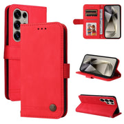 For Samsung Galaxy S25 Ultra 5G Skin Feel Life Tree Metal Button Leather Phone Case(Red)