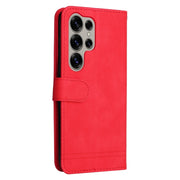 For Samsung Galaxy S25 Ultra 5G Skin Feel Life Tree Metal Button Leather Phone Case(Red)