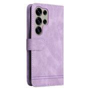 For Samsung Galaxy S25 Ultra 5G Skin Feel Life Tree Metal Button Leather Phone Case(Purple)