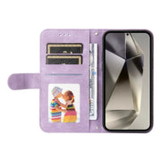 For Samsung Galaxy S25 Ultra 5G Skin Feel Life Tree Metal Button Leather Phone Case(Purple)