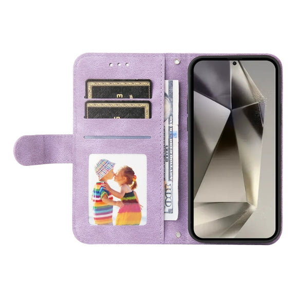 For Samsung Galaxy S25 Ultra 5G Skin Feel Life Tree Metal Button Leather Phone Case(Purple)
