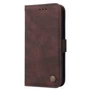 For Samsung Galaxy S25 Ultra 5G Skin Feel Life Tree Metal Button Leather Phone Case(Brown)