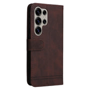 For Samsung Galaxy S25 Ultra 5G Skin Feel Life Tree Metal Button Leather Phone Case(Brown)