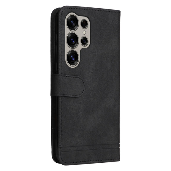 For Samsung Galaxy S25 Ultra 5G Skin Feel Life Tree Metal Button Leather Phone Case(Black)