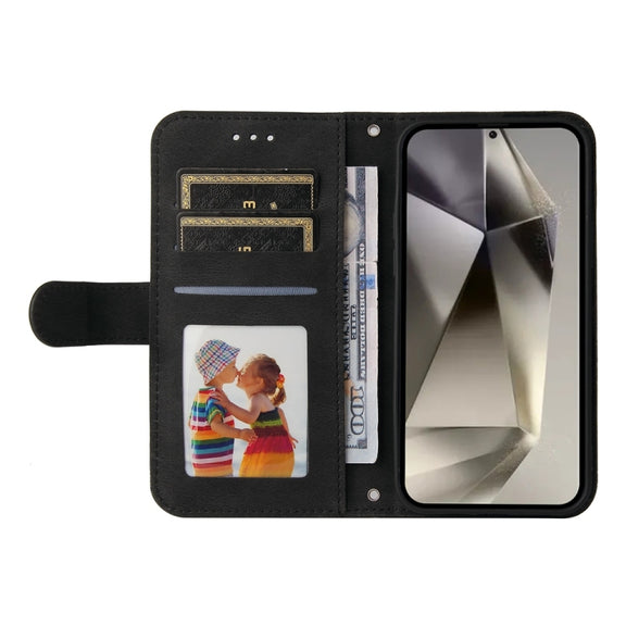 For Samsung Galaxy S25 Ultra 5G Skin Feel Life Tree Metal Button Leather Phone Case(Black)